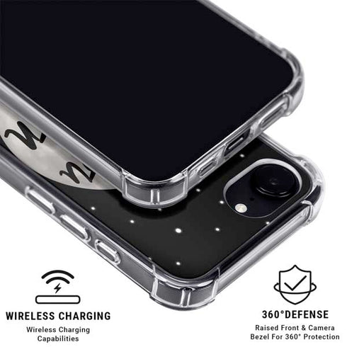 To The Moon And Back BW iPhone 16e Clear Case